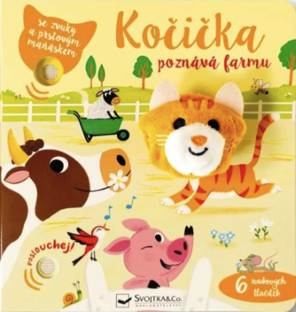 Kočička poznává farmu