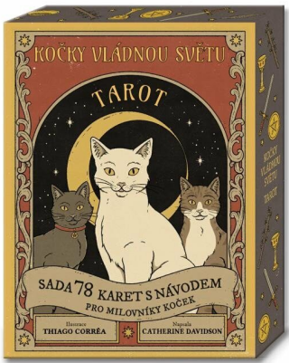 Kočky vládnou světu – TAROT / Sada 78 karet s návodem pro milovníky koček