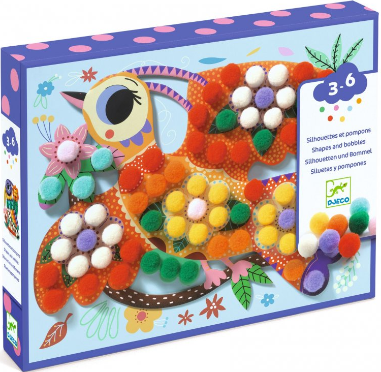 Koláže s bambulkami