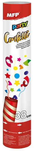 Konfety vystřelovací 38cm papír - vzduch