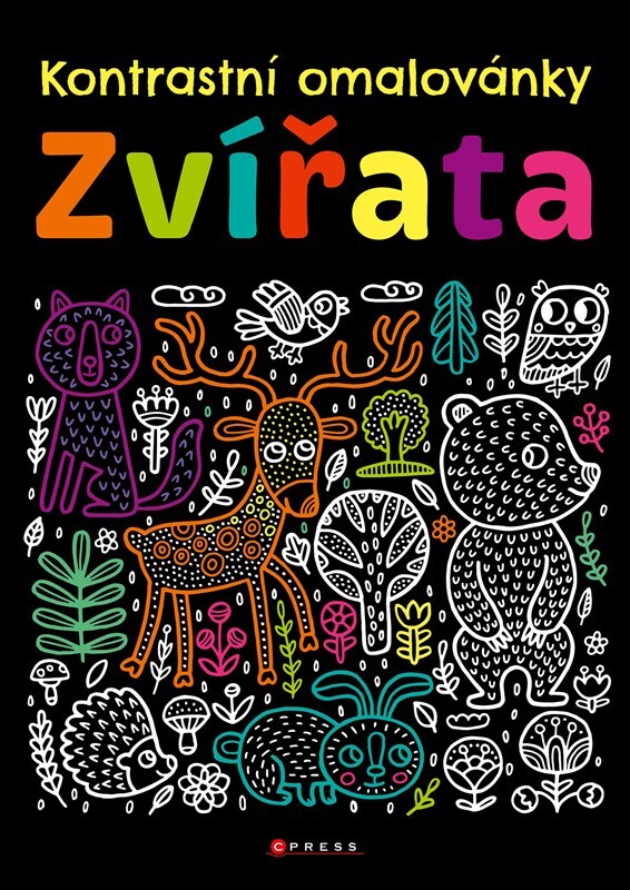 Kontrastní omalovánky Zvířata