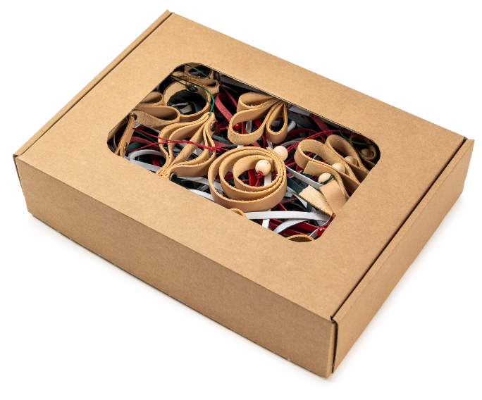 Kožené vánoční ozdoby - Set 12ks