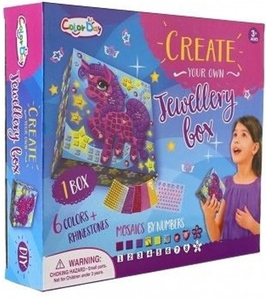 Kreativní sada šperkovnice jednorožec s mozaikou