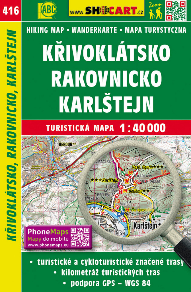 Křivoklátsko, Rakovnicko, Karlštejn 1:40 000