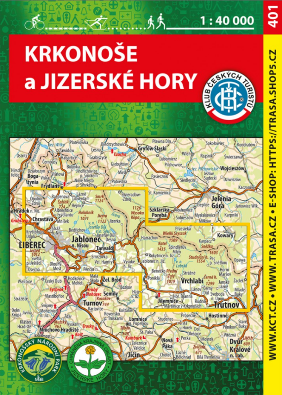 Krkonoše a Jizerské hory 1:40 000 (KČT 401)
