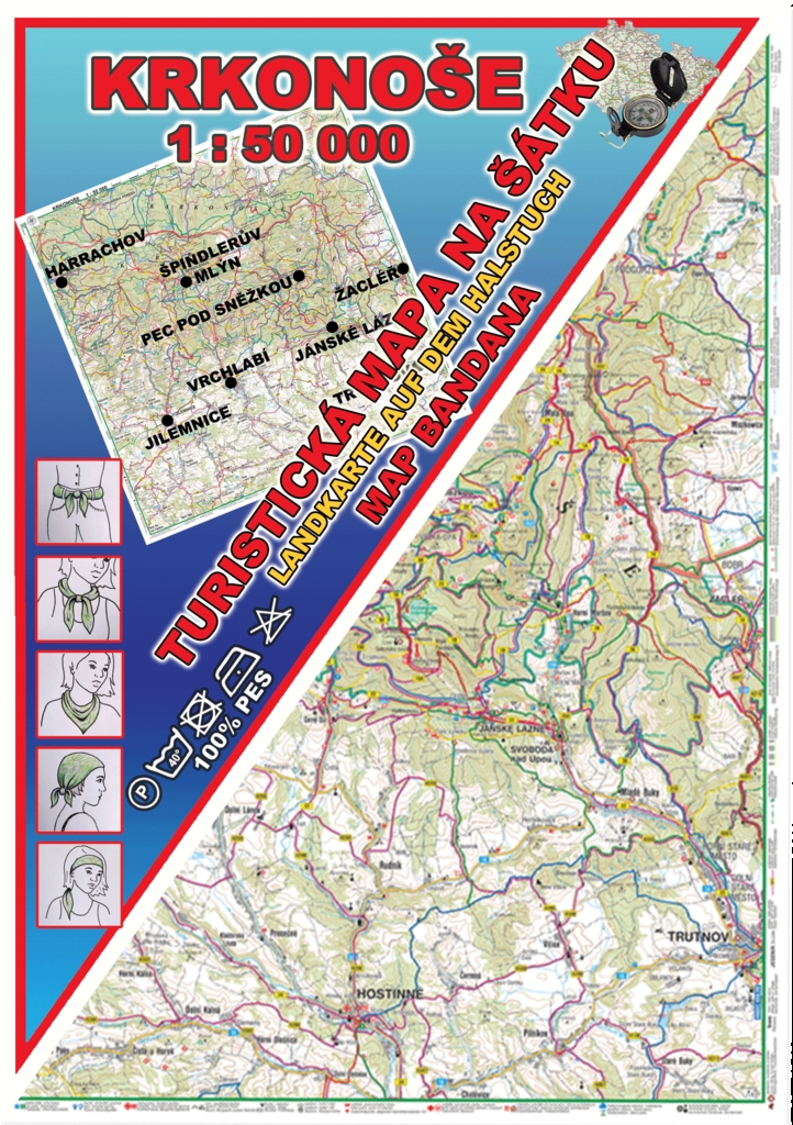 Krkonoše Šátek s mapou
