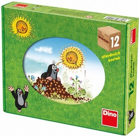 Krtkův rok - Dřevěné kostky 12 ks