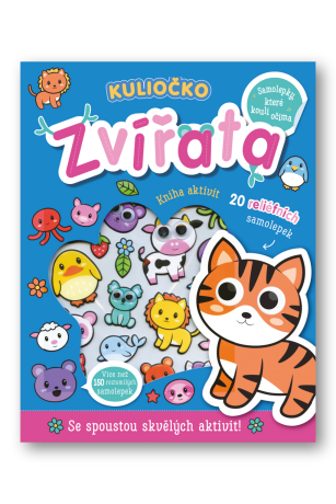 Kuliočko Zvířata 20 reliéfních samolepek