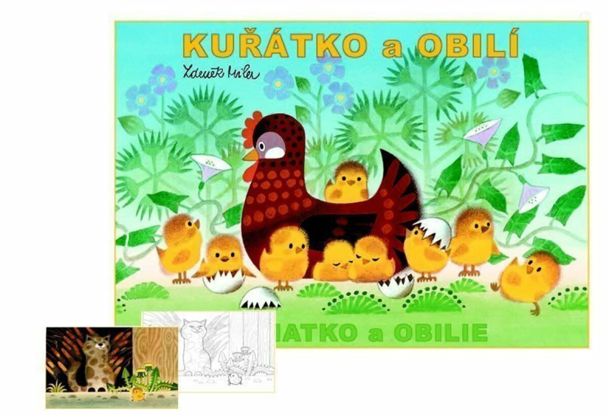 Kuřátko a obilí - Omalovánky A5