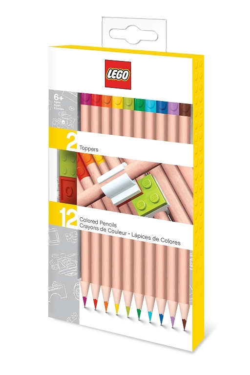 LEGO Pastelky, mix barev 12 ks s LEGO klipem