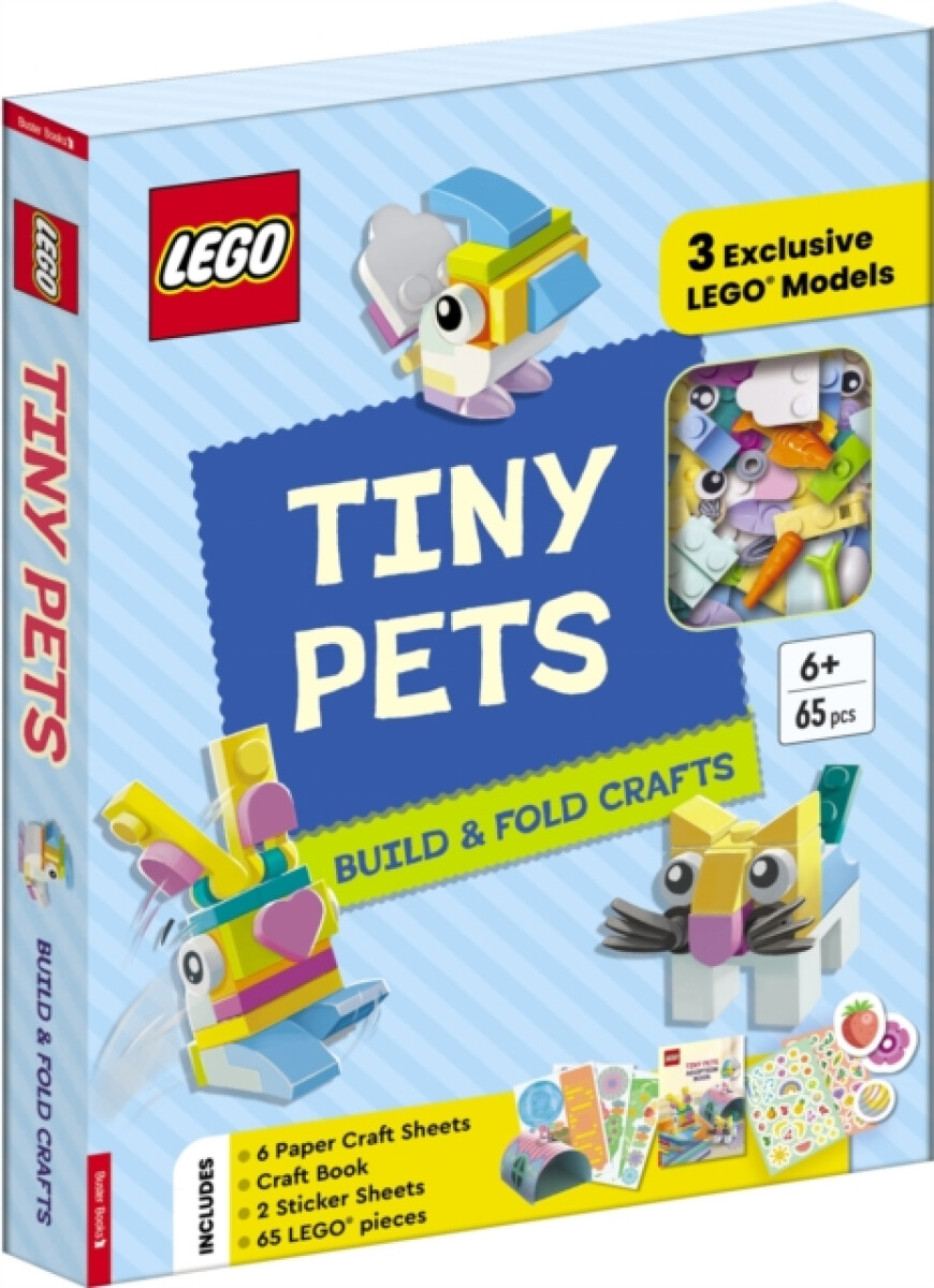 LEGOÂ® Books. Tiny Pets: Build and Fold Crafts (with 3 exclusive models, 65 pieces, craft book, craft sheets and stickers)