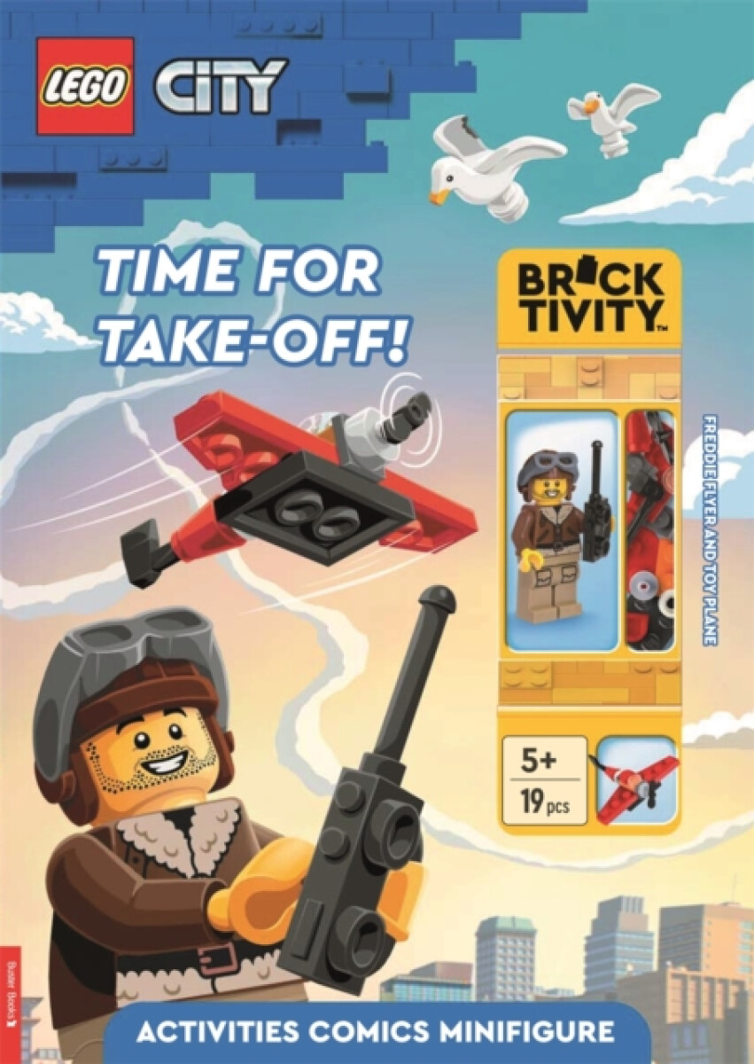 LEGOÂ® City: Time for Take-Off! Activity Book (with Freddie Flyer minifigure and toy plane mini-build)