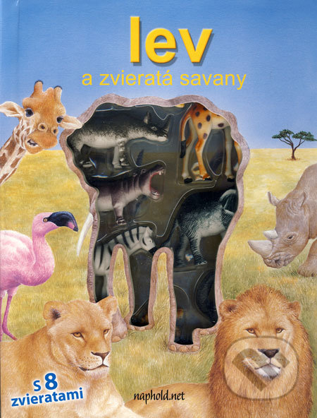 Lev a zvieratá savany (s 8 zvieratami)