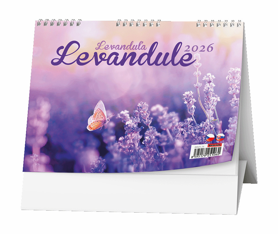 Levandule 2026 - stolní kalendář