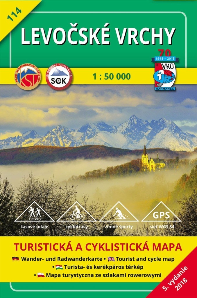 Levočské vrchy 1 : 50 000