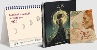 Lunární kalendář Krásné paní s publikací 2025