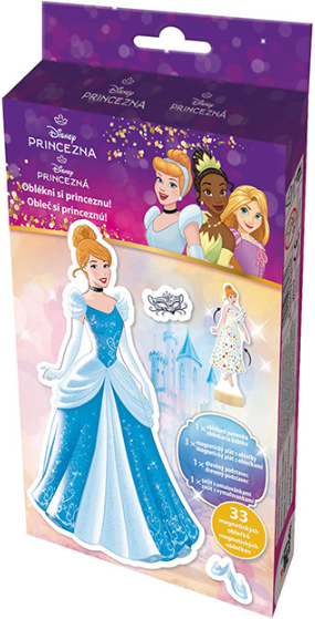 Magnetické oblékání s omalovánkou Disney Princezny