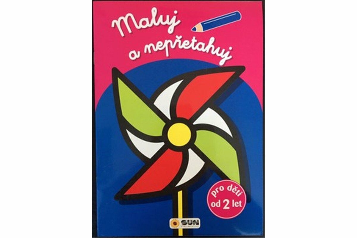 Maluj a nepřetahuj -červená, větrník- od 2 let