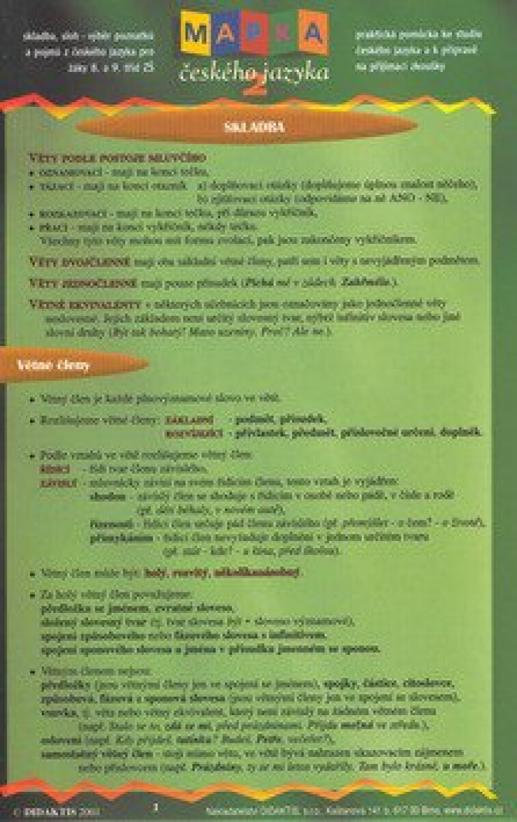Mapka českého jazyka 2. - Fialová V.