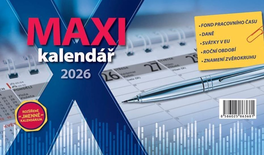 Maxi kalendář 2026 - stolní kalendář