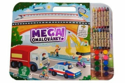 Mega omalovánkový set Doprava - kniha z kategorie Omalovánky