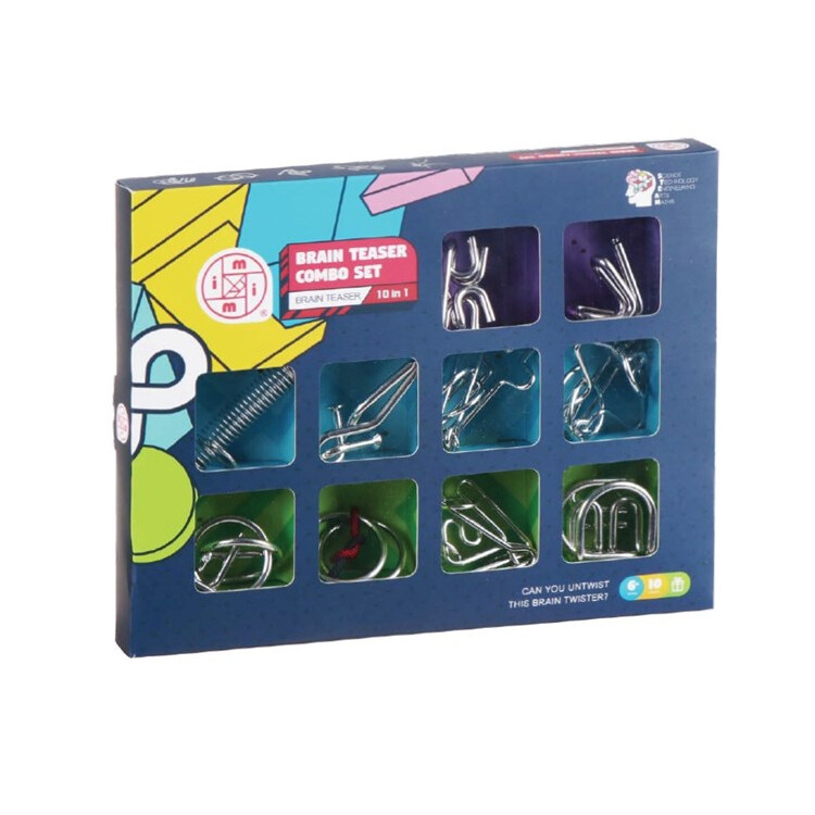 Modrá sada 10 hlavolamů