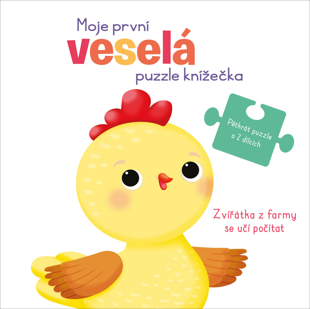 Moje první veselá puzzle knížečka Zvířátka z farmy se učí počítat