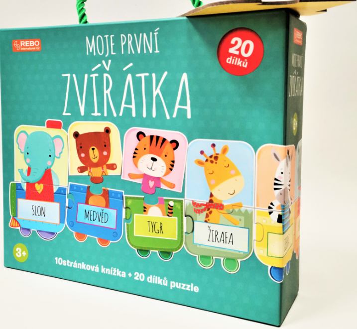 Moje první zvířátka (10stránková knížka + 20 dílků puzzle) - kniha z kategorie Naučné knihy