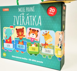 Moje první zvířátka (10stránková knížka + 20 dílků puzzle) - kniha z kategorie Naučné knihy