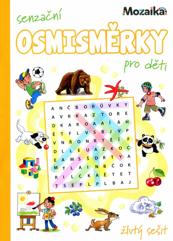 Mozaika-Senzační osmisměrky pro děti - žlutý sešit