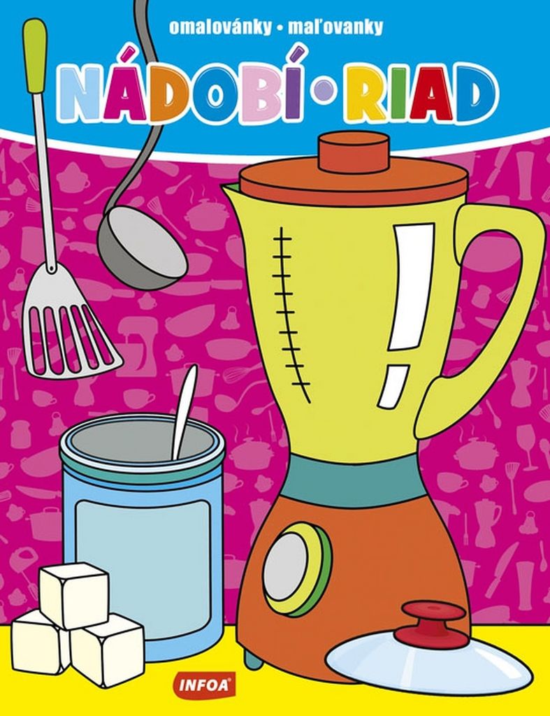 Nádobí/Riad omalovánka