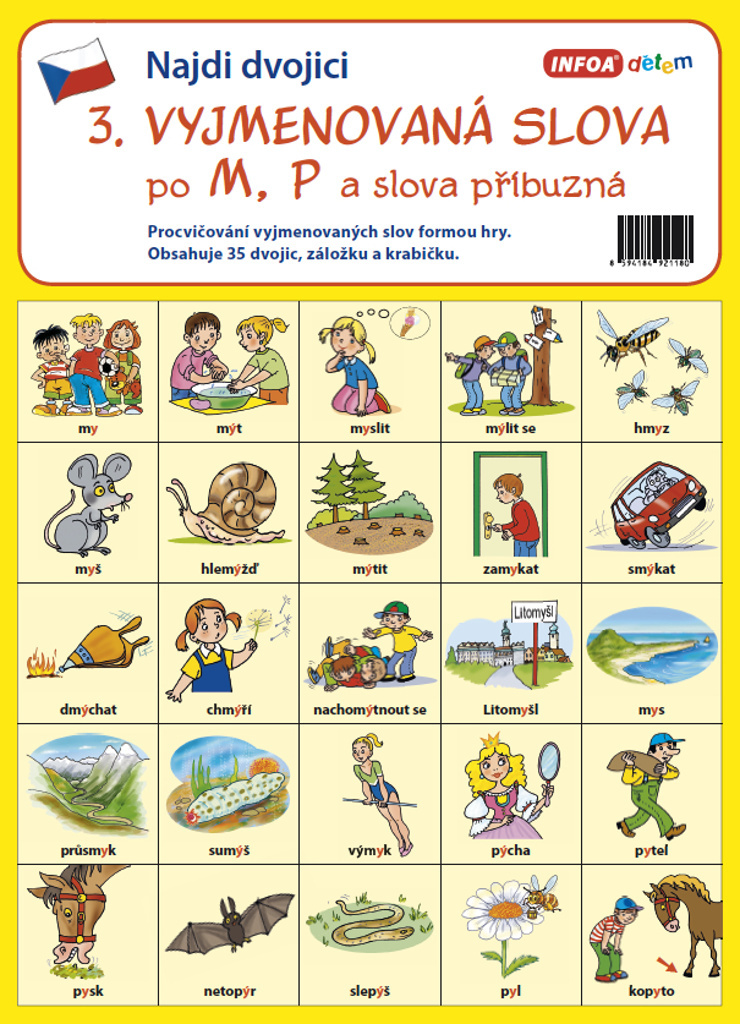 Najdi dvojici 3 Vyjmenovaná slova po M, P