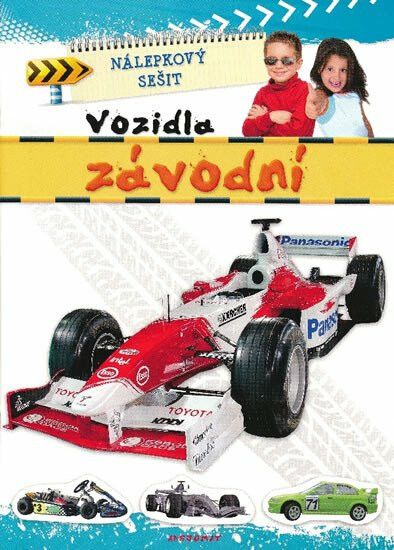 Nálepkový sešit - Závodní auta (Defekt)