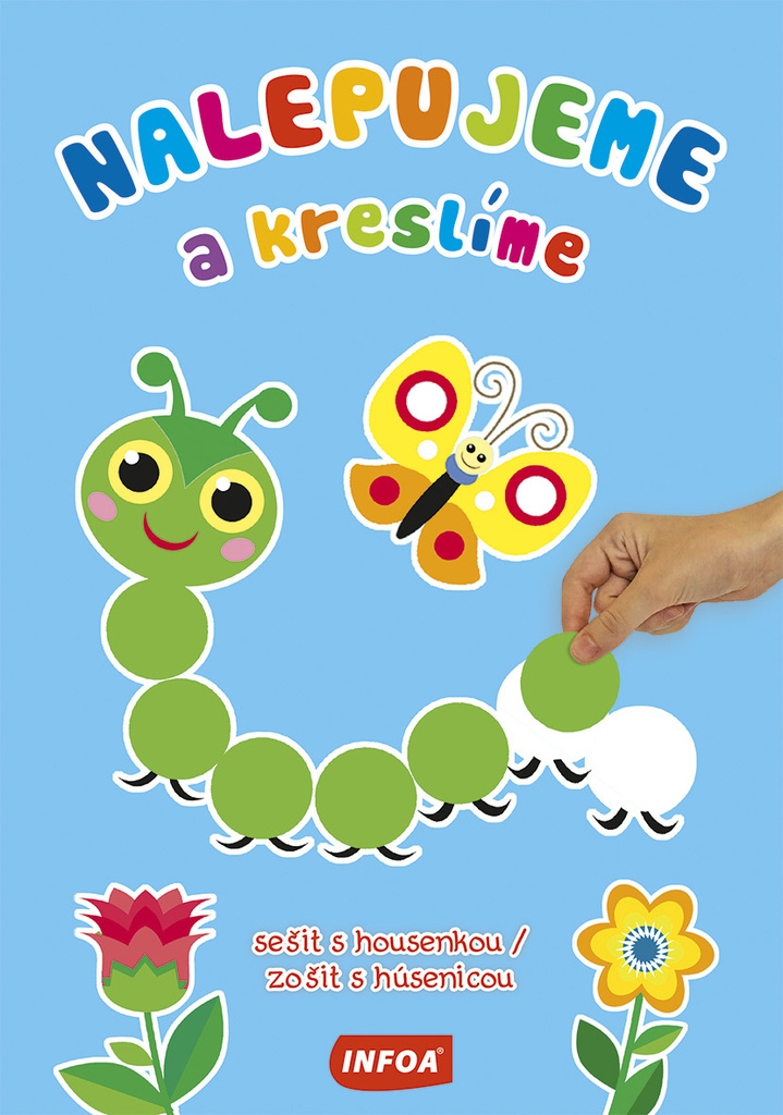 Nalepujeme a kreslíme sešit s housenkou/zošit s húsenicou