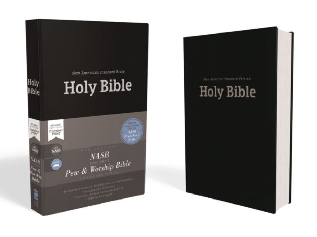 NASB, Church Bible (Pew Bible), Hardcover, Black, 1995 Text, Comfort Print