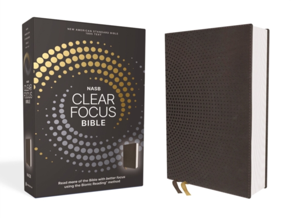 NASB, Clear Focus Bible, Leathersoft, Charcoal Brown