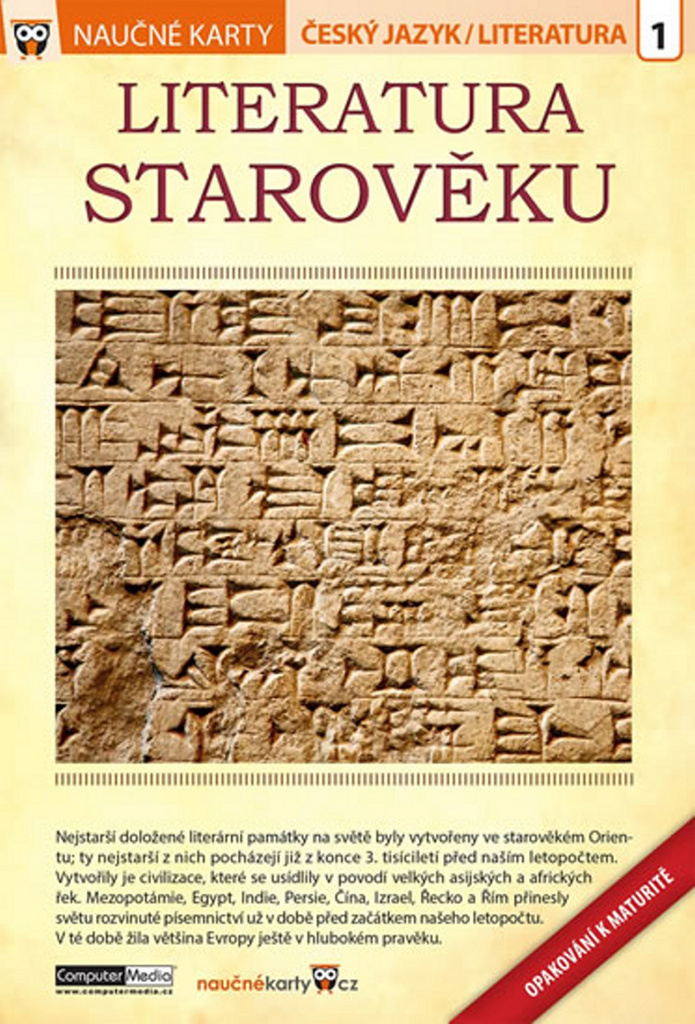 Naučné karty Literatura starověku (Opakování k maturitě)