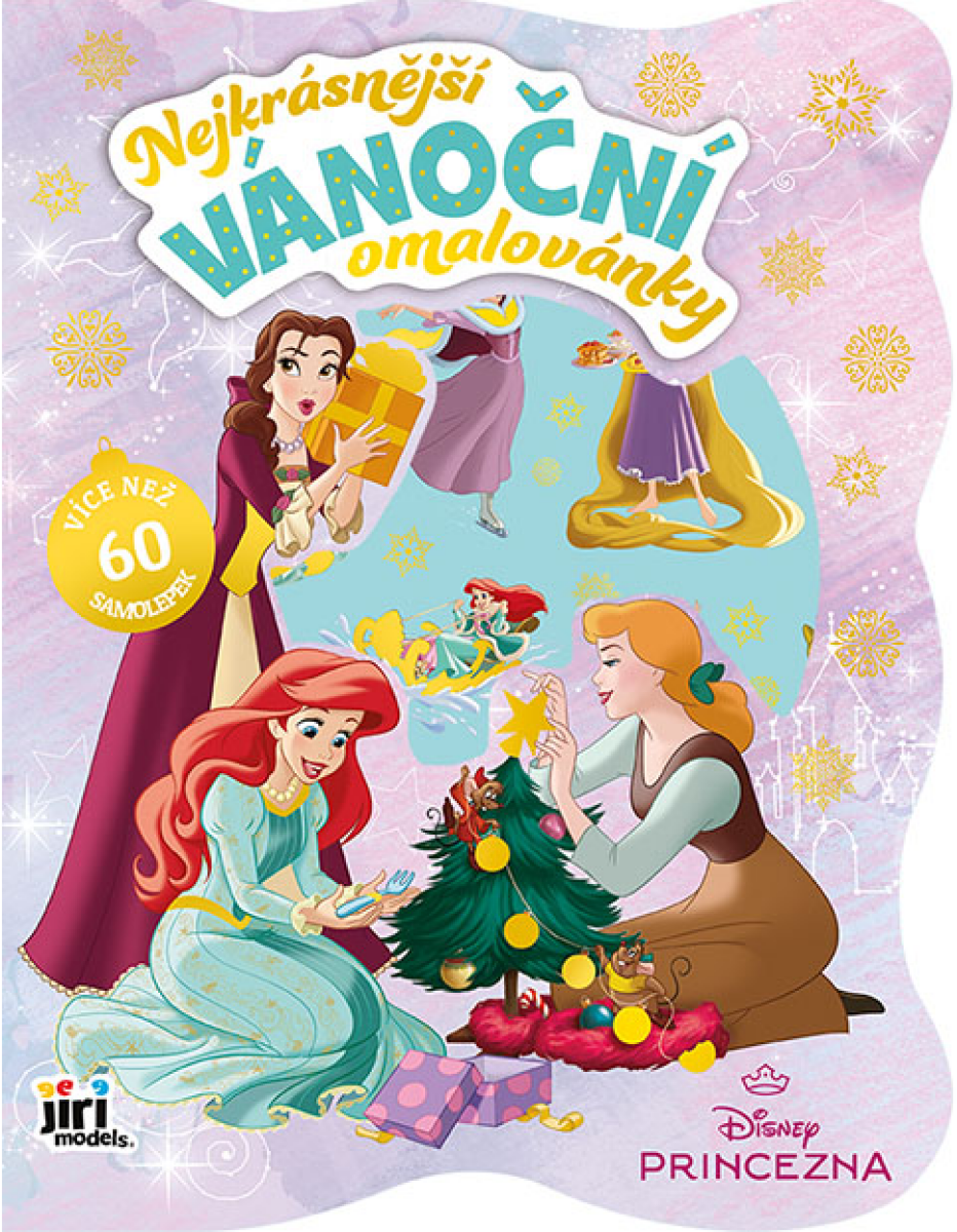 Nejkrásnější vánoční omalovánky se samolepkami: Disney Princezny