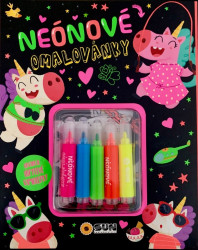 Neonové omalovánky (se třpytivými samolepkami a fixami) - kniha z kategorie Omalovánky