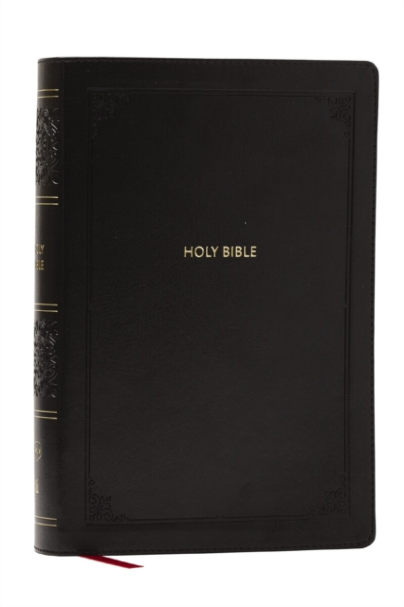NKJV Giant Print End-of-Verse Reference Bible, Black Leathersoft, Red Letter, Comfort Print (Thumb Indexed)