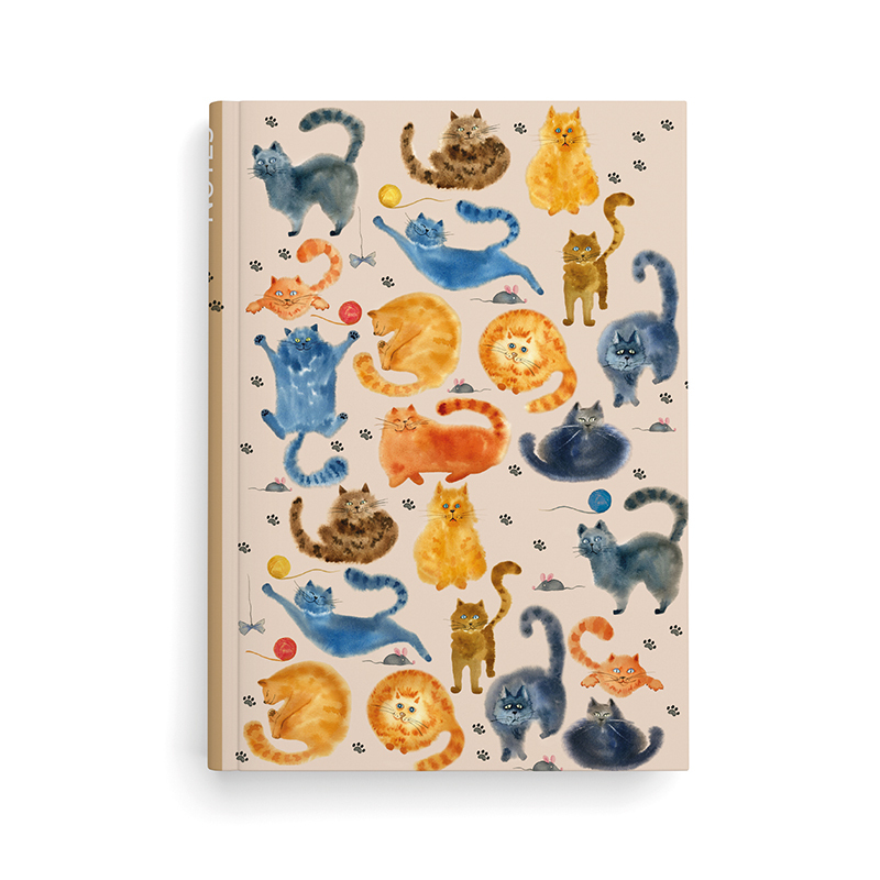 Notes linkovaný A5 lamino Kočky