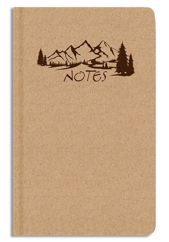 Notes prázdný A5 kraft Hory
