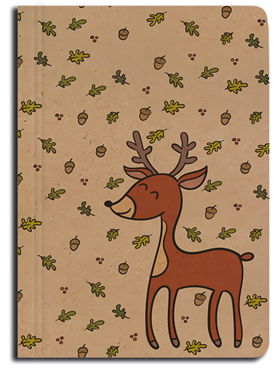 Notes prázdný A6 kraft Srnec