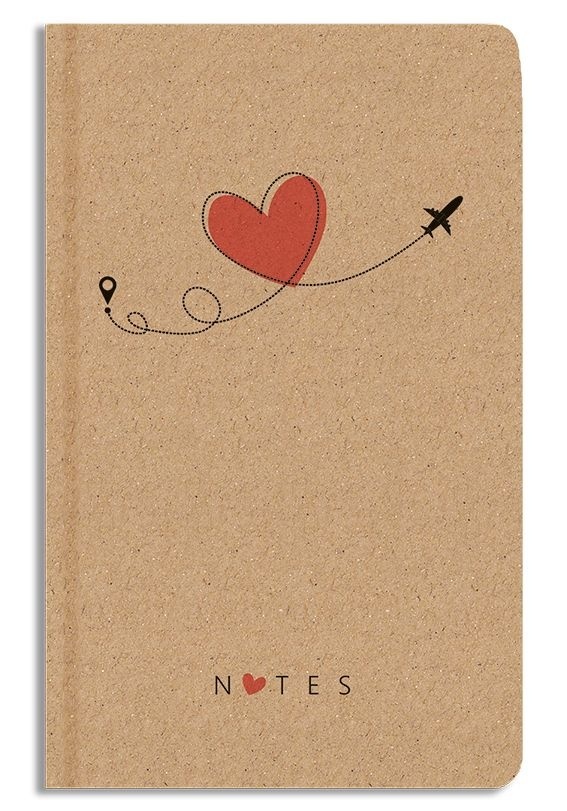Notes tečkovaný A5 kraft Letadlo