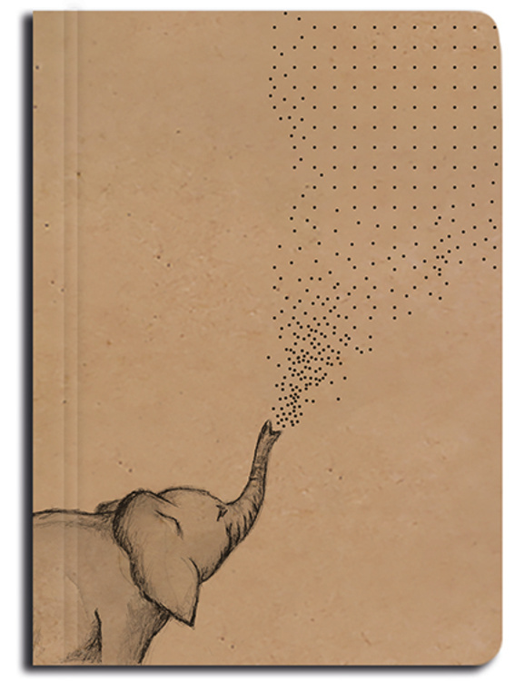Notes tečkovaný A6 kraft Slon