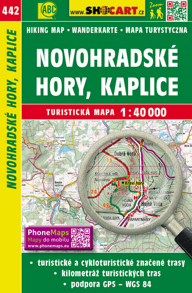 Novohradské hory, Kaplice 1:40 000
