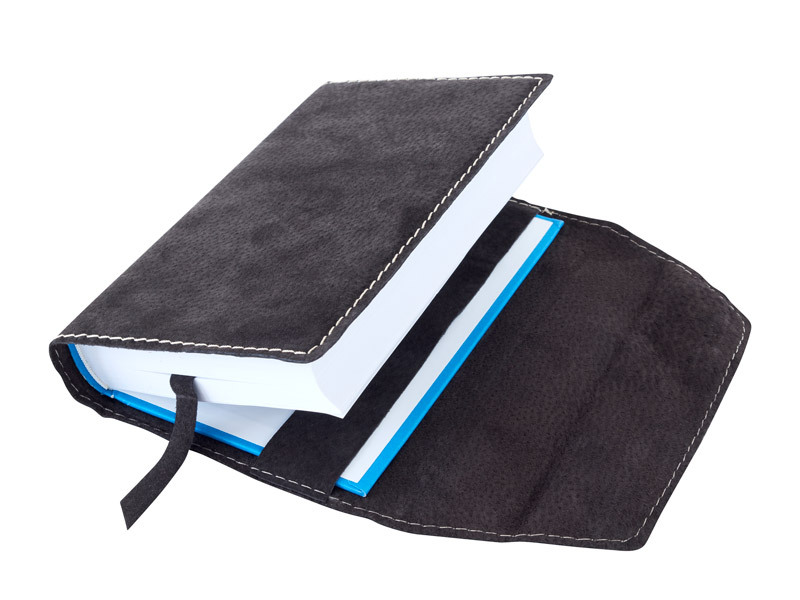 Obal na knihu kožený se záložkou Hnědý tmavý