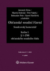 Občanské soudní řízení Kniha I (Soudcovský komentář § 1 až 250l o. s. ř.) - kniha z kategorie Právo