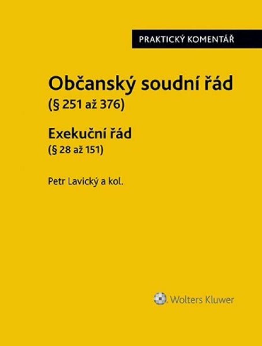 Občanský soudní řád: Exekuční řád - Petr Lavický