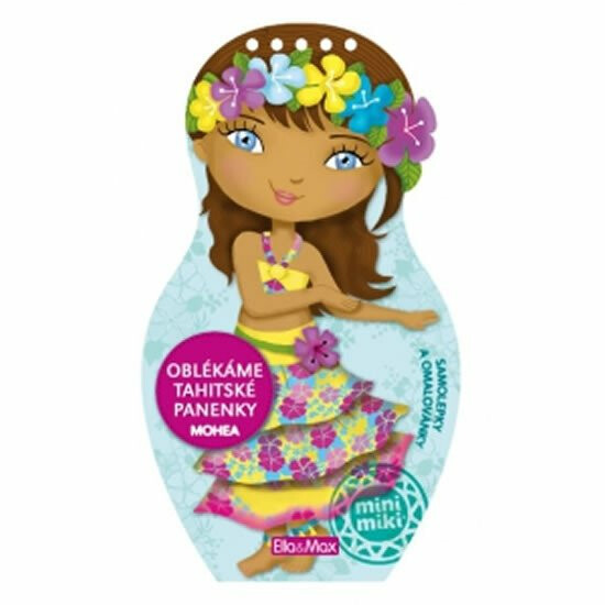 Oblékáme tahitské panenky Mohea - omalovánky - Julie Camel